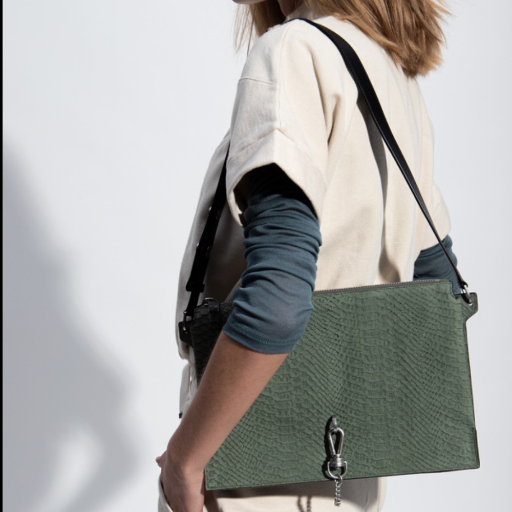NWT Allsaints Sheringham Shoulder Bag in Sage Green